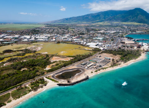 Aerial view of Kahului, Maui, Hawaii