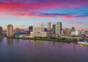 drone view of New Orleans skyline