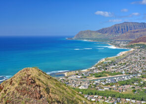 Image of the HI coast near Waianae and Maili. The Waianae treatment plant is in this locale, but not visible.