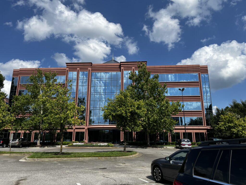 Exterior view of 277 Bendix Road, Virginia Beach, address of Kennedy Jenks new Mid-Atlantic office space